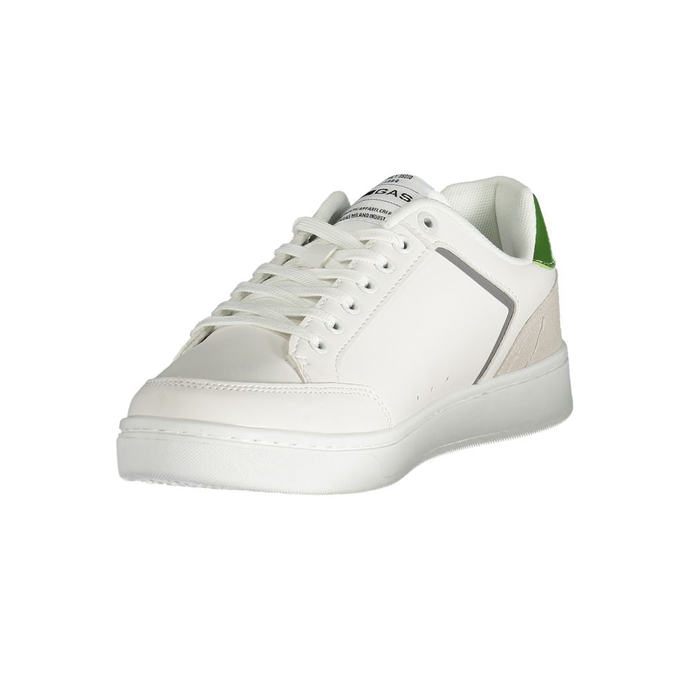 Gaswitte polyester herensneaker