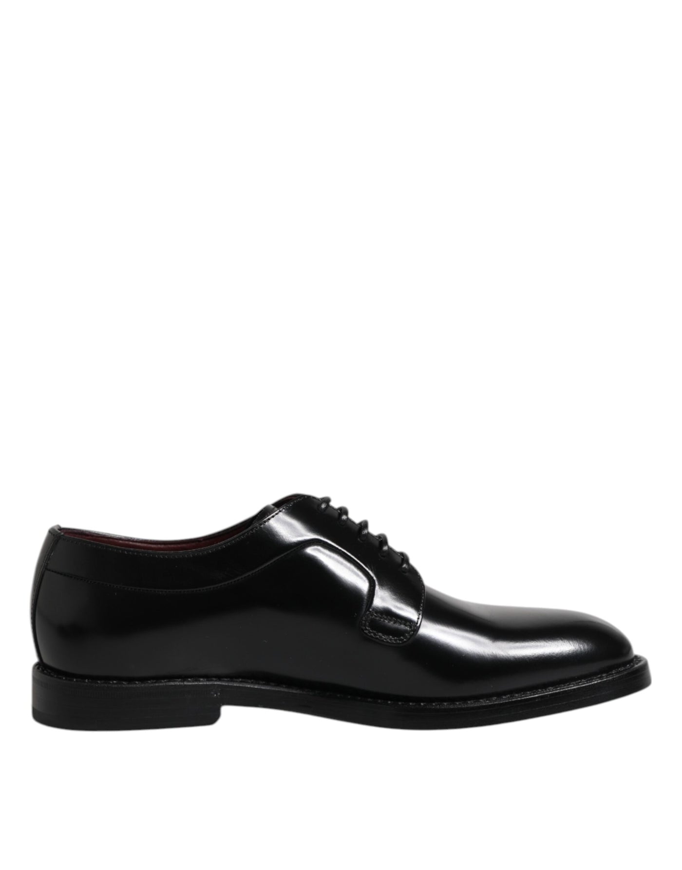 Dolce &amp; Gabbana Zwarte Leren Veterschoenen Derby Dress Formele Schoenen