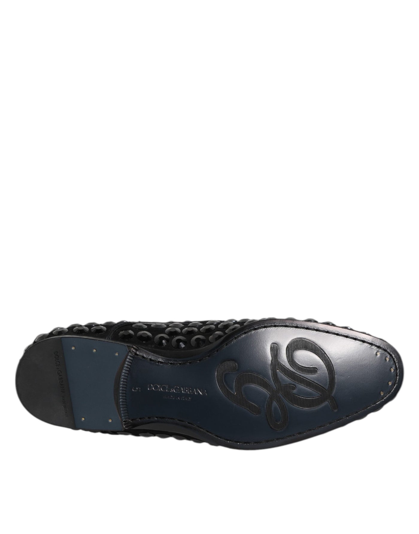 Dolce &amp; Gabbana Zwarte Suède Strass Derby Formele Schoenen