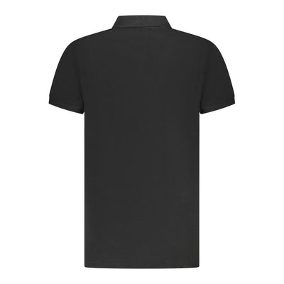 Cavalli Class Black Cotton Men Polo Shirt