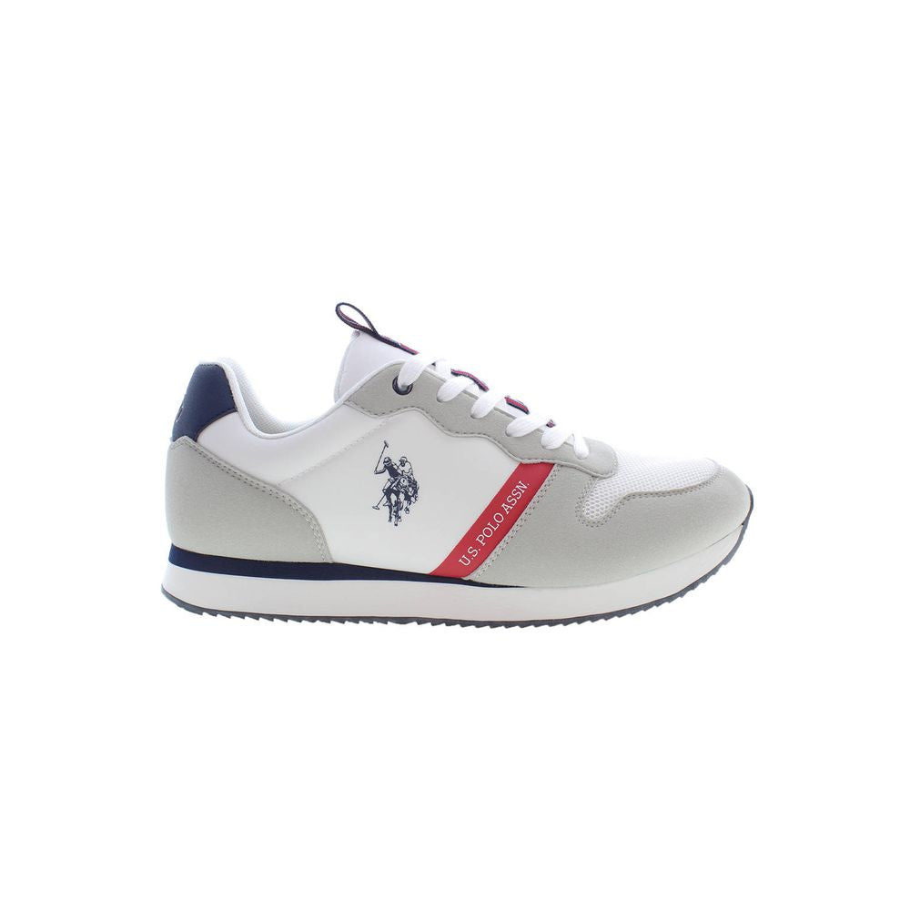 US POLO ASSN. Witte polyester herensneaker