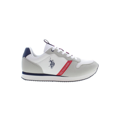 US POLO ASSN. Witte polyester herensneaker