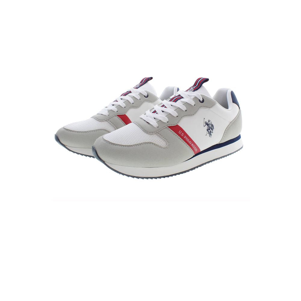 US POLO ASSN. Witte polyester herensneaker