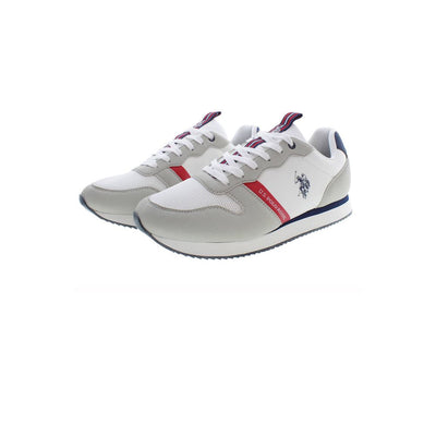 US POLO ASSN. Witte polyester herensneaker