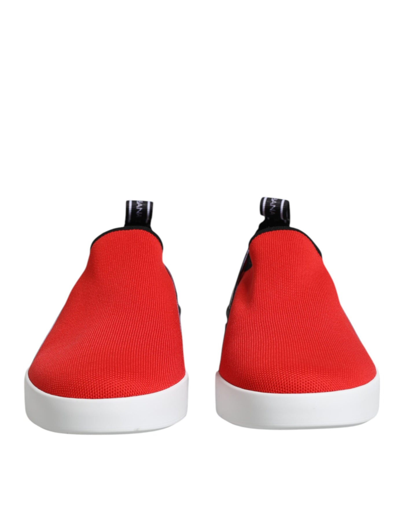 Dolce &amp; Gabbana Red Logo Low Top Slip On Heren Sneakers Schoenen