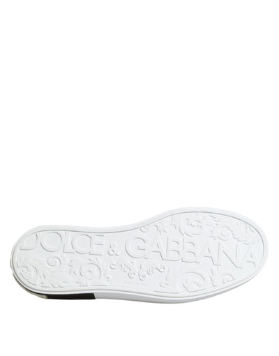 Dolce &amp; Gabbana Red Logo Low Top Slip On Heren Sneakers Schoenen
