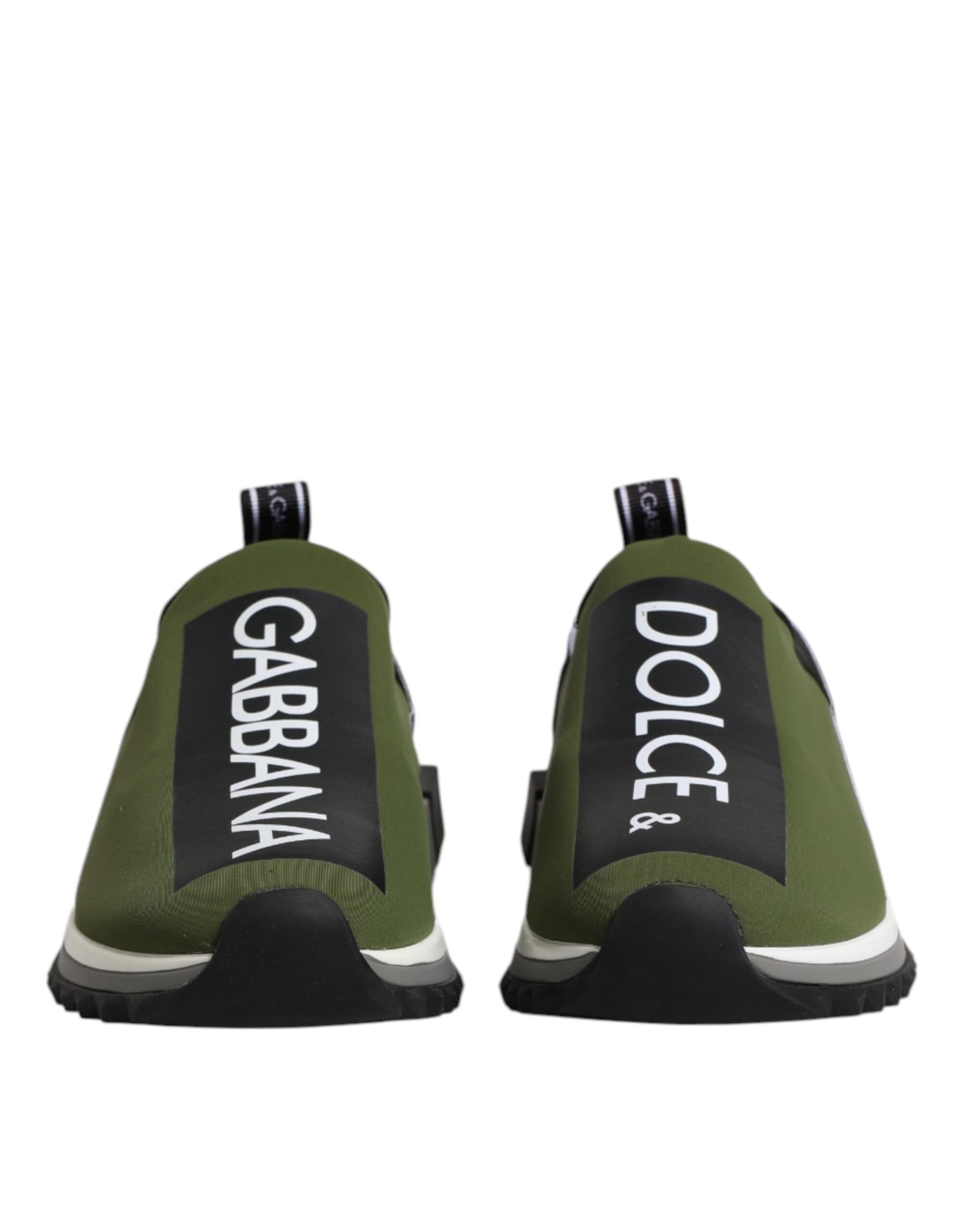 Dolce &amp; Gabbana Groene Zwarte Slip On Sorrento Sneakers Schoenen