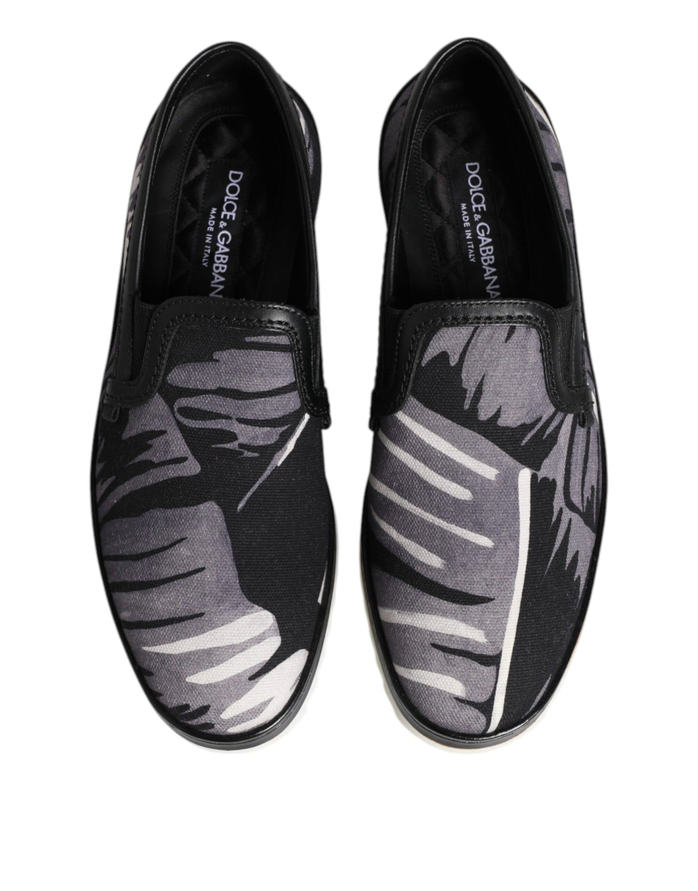 Dolce &amp; Gabbana Zwarte Tropische Slip-On Sneakers voor Heren