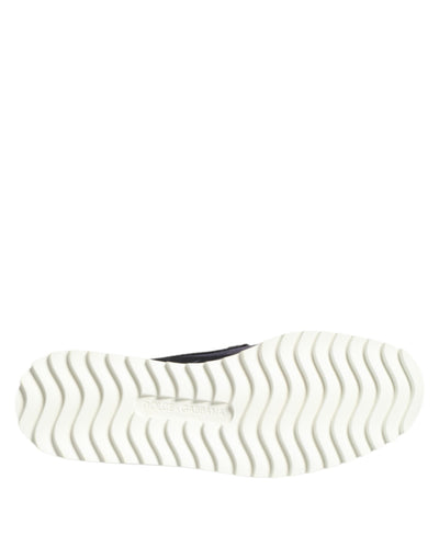 Dolce &amp; Gabbana Zwarte Tropische Slip-On Sneakers voor Heren