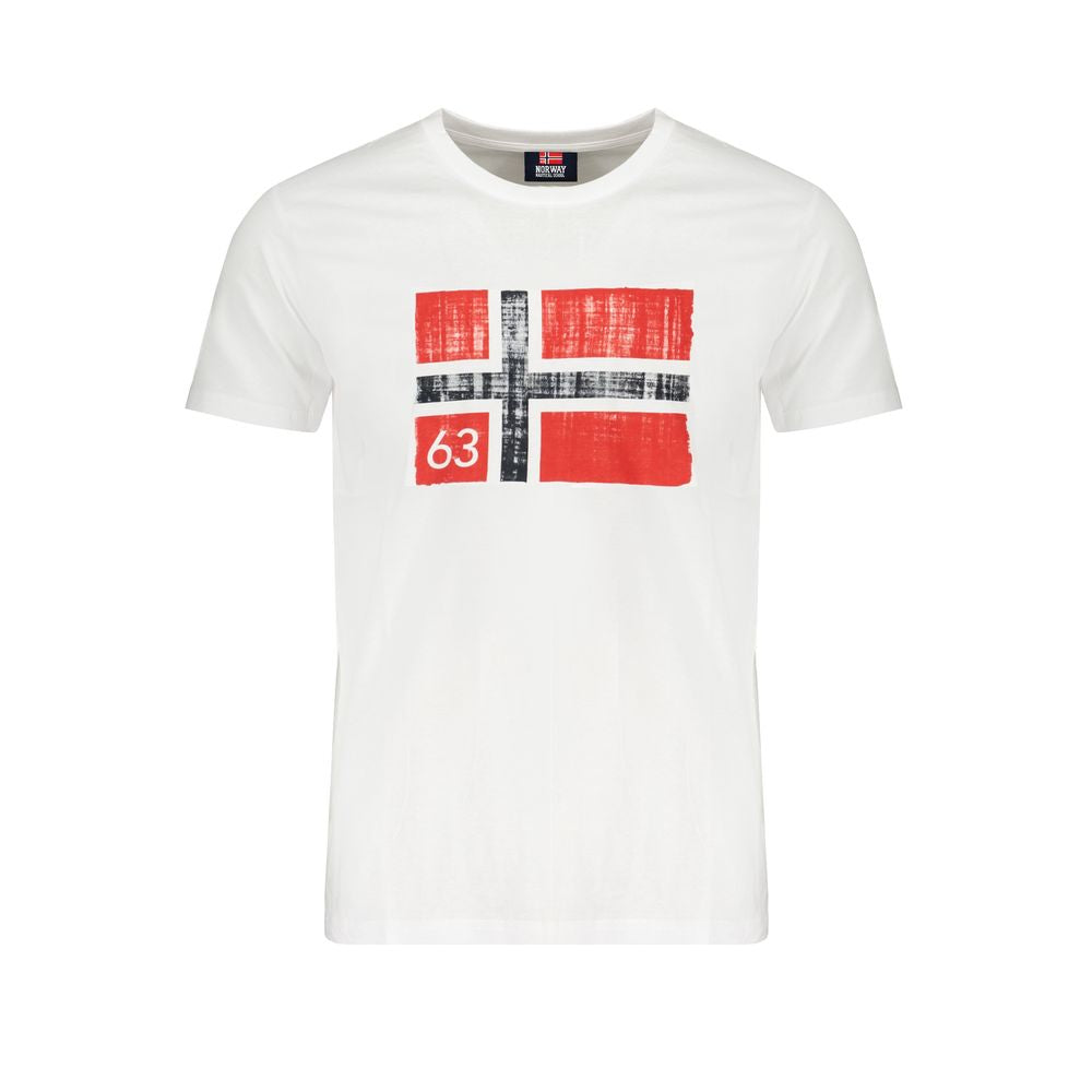 T-shirt en coton blanc Norvège 1963