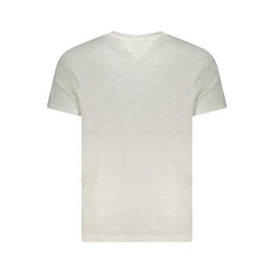 Tommy Hilfiger White Cotton Men T-Shirt