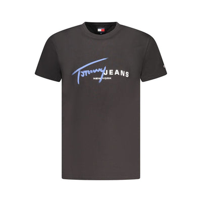 Tommy Hilfiger Black Cotton Men T-Shirt