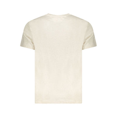 Tommy Hilfiger Beige Cotton Men T-Shirt
