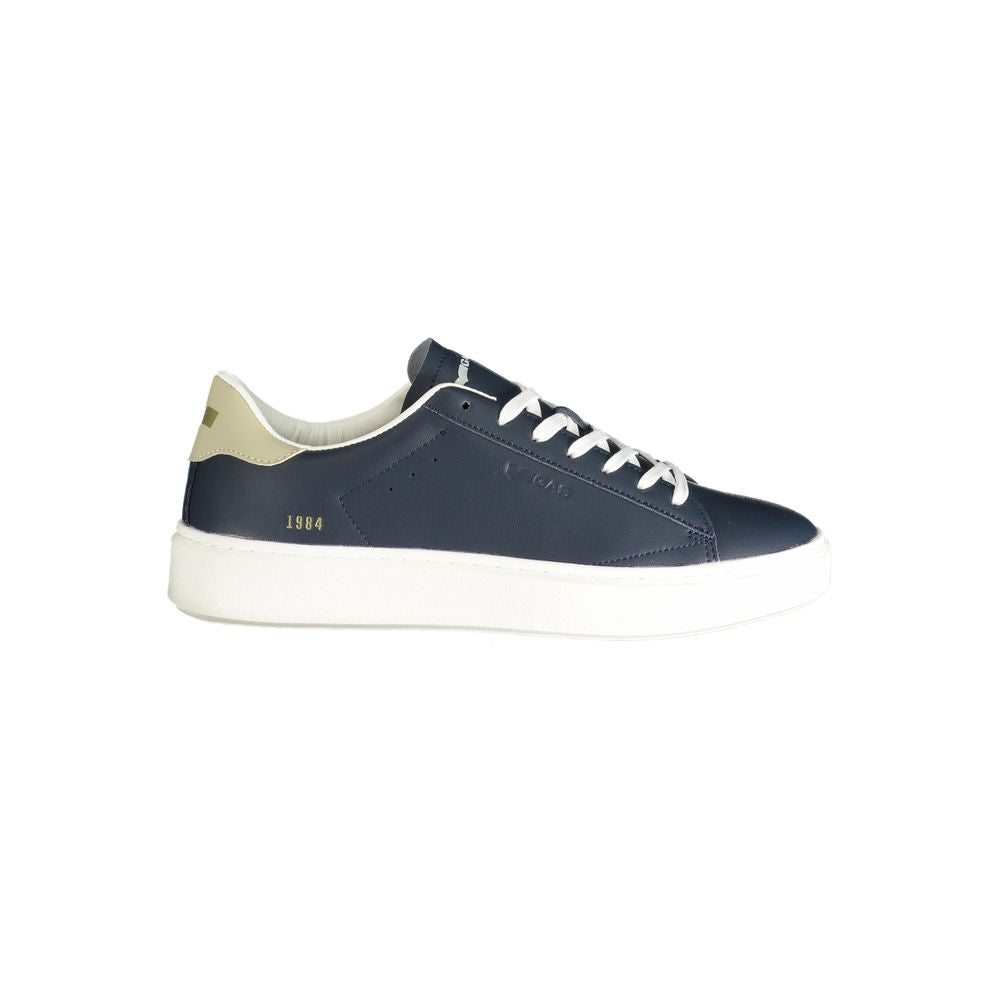 Gasblauwe polyester herensneaker