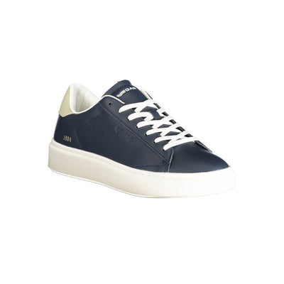 Gasblauwe polyester herensneaker