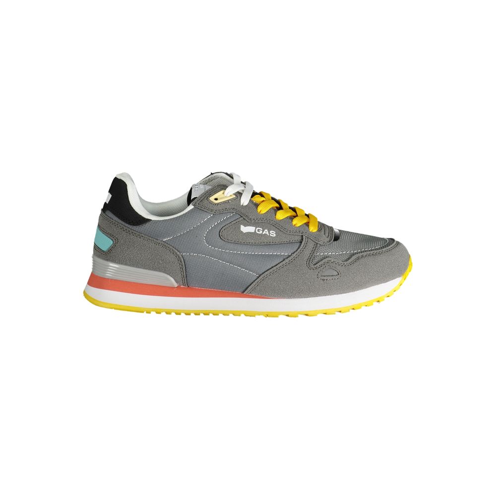 Gasgrijze polyester herensneaker