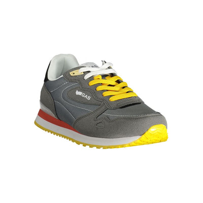 Gasgrijze polyester herensneaker
