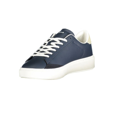 Gasblauwe polyester herensneaker