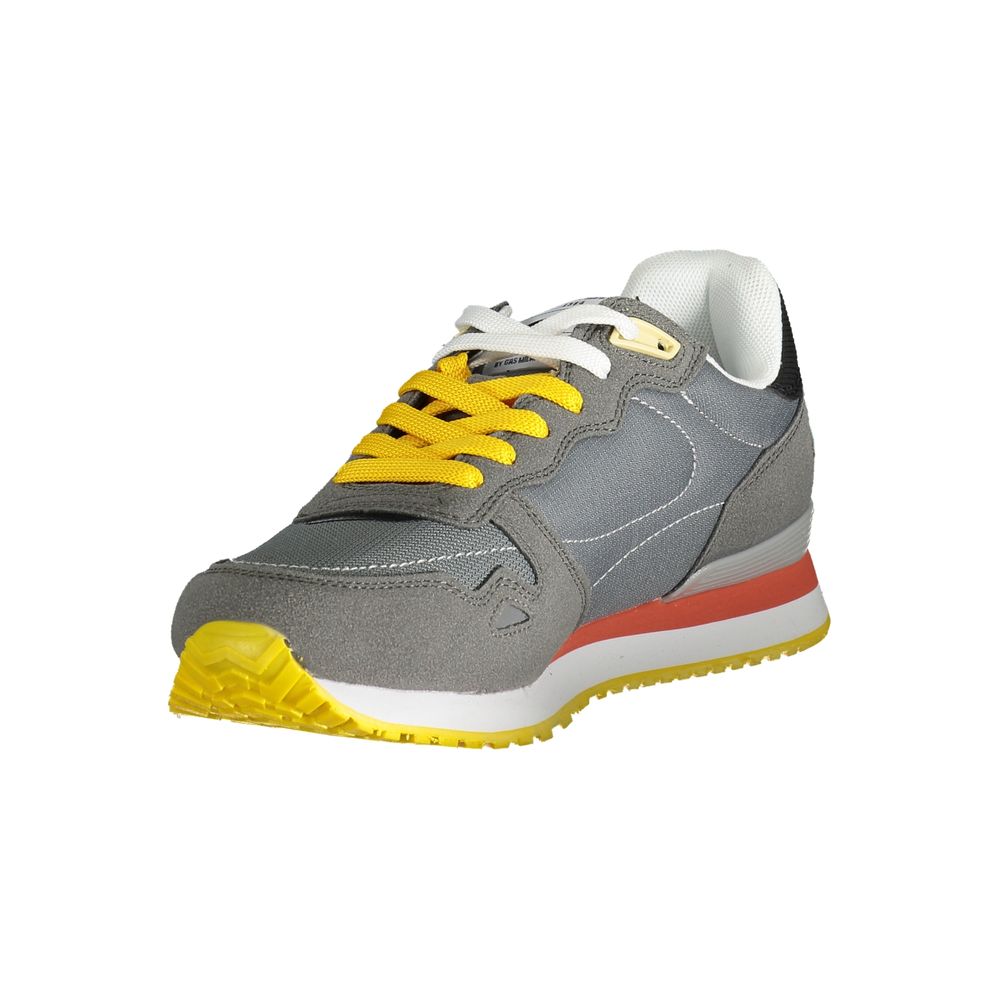 Gasgrijze polyester herensneaker