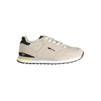 Gasgrijze polyester herensneaker
