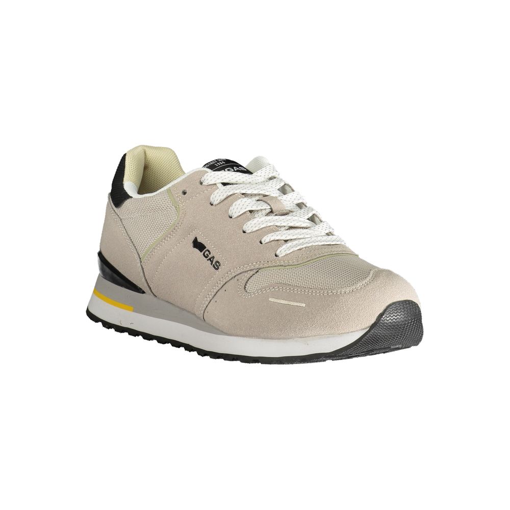 Gasgrijze polyester herensneaker