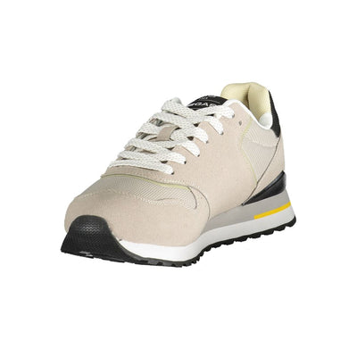 Gasgrijze polyester herensneaker