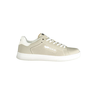 Gasgrijze polyester herensneaker