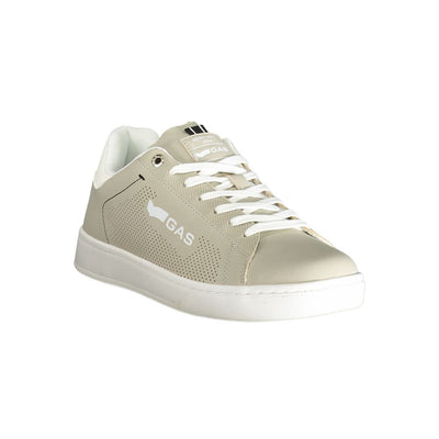 Gasgrijze polyester herensneaker