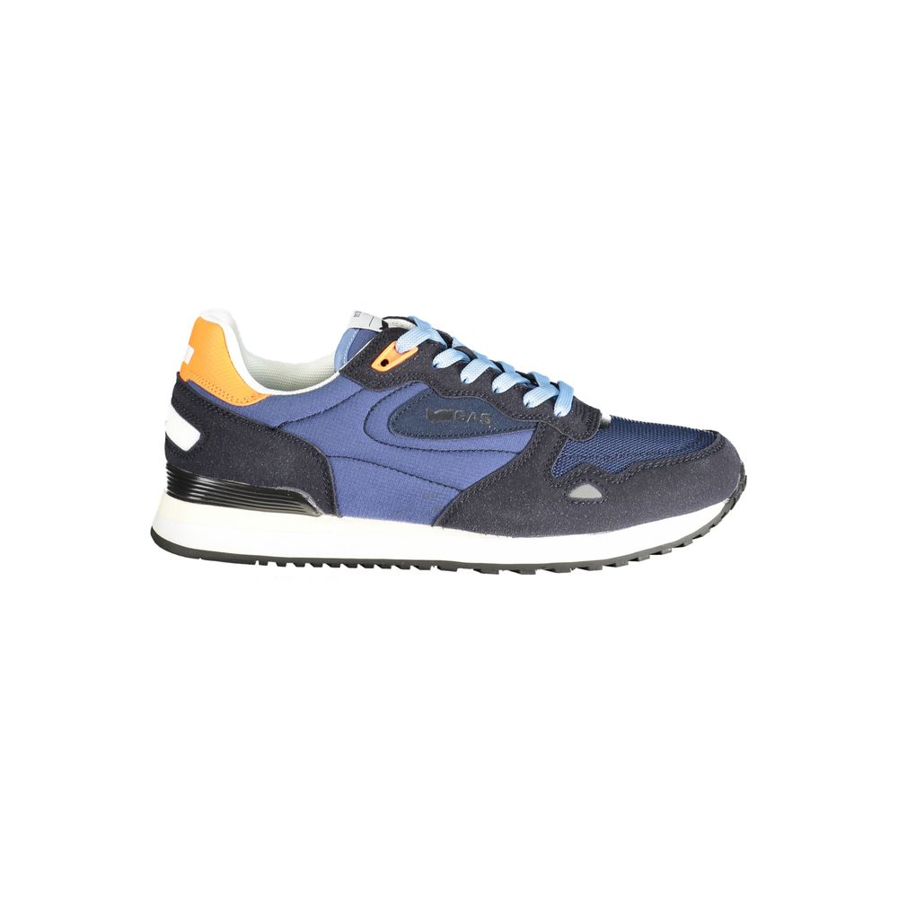 Gasblauwe polyester herensneaker
