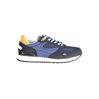 Gasblauwe polyester herensneaker