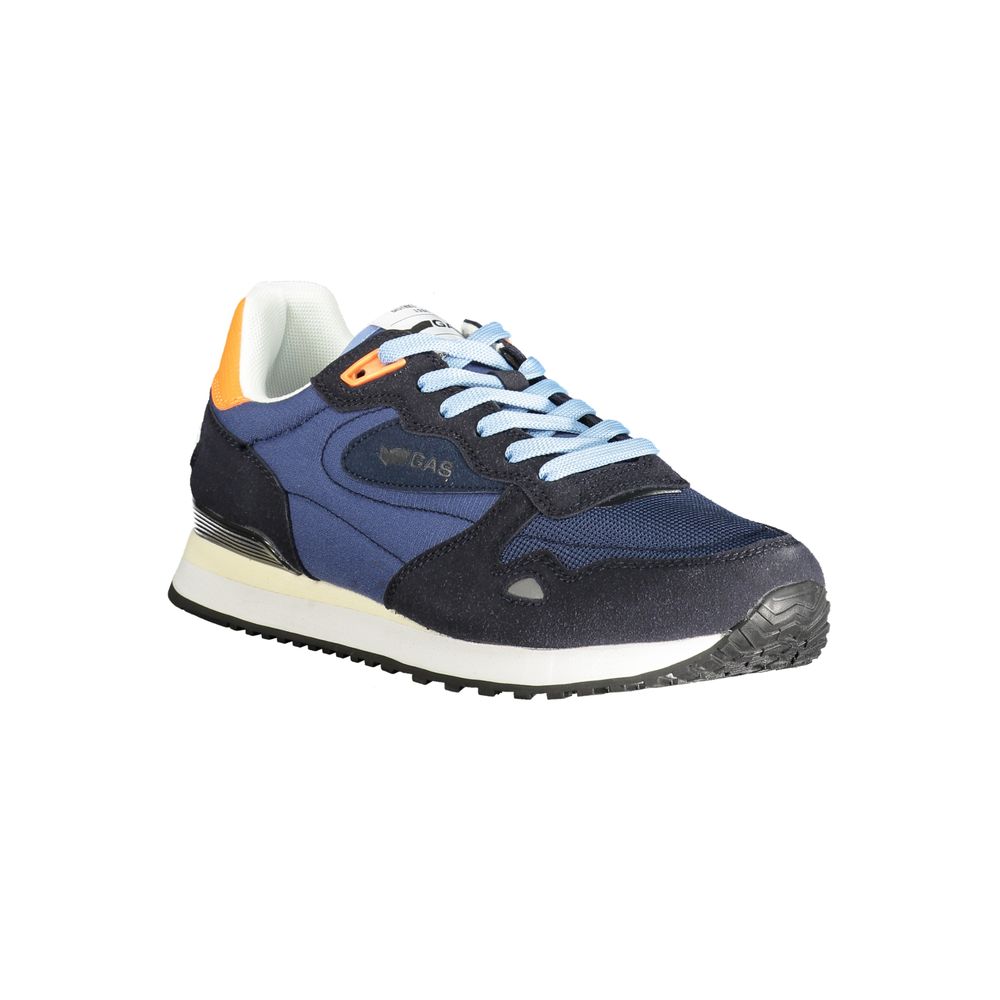 Gasblauwe polyester herensneaker