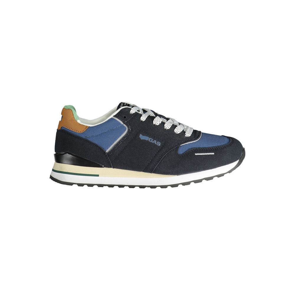 Gasblauwe polyester herensneaker