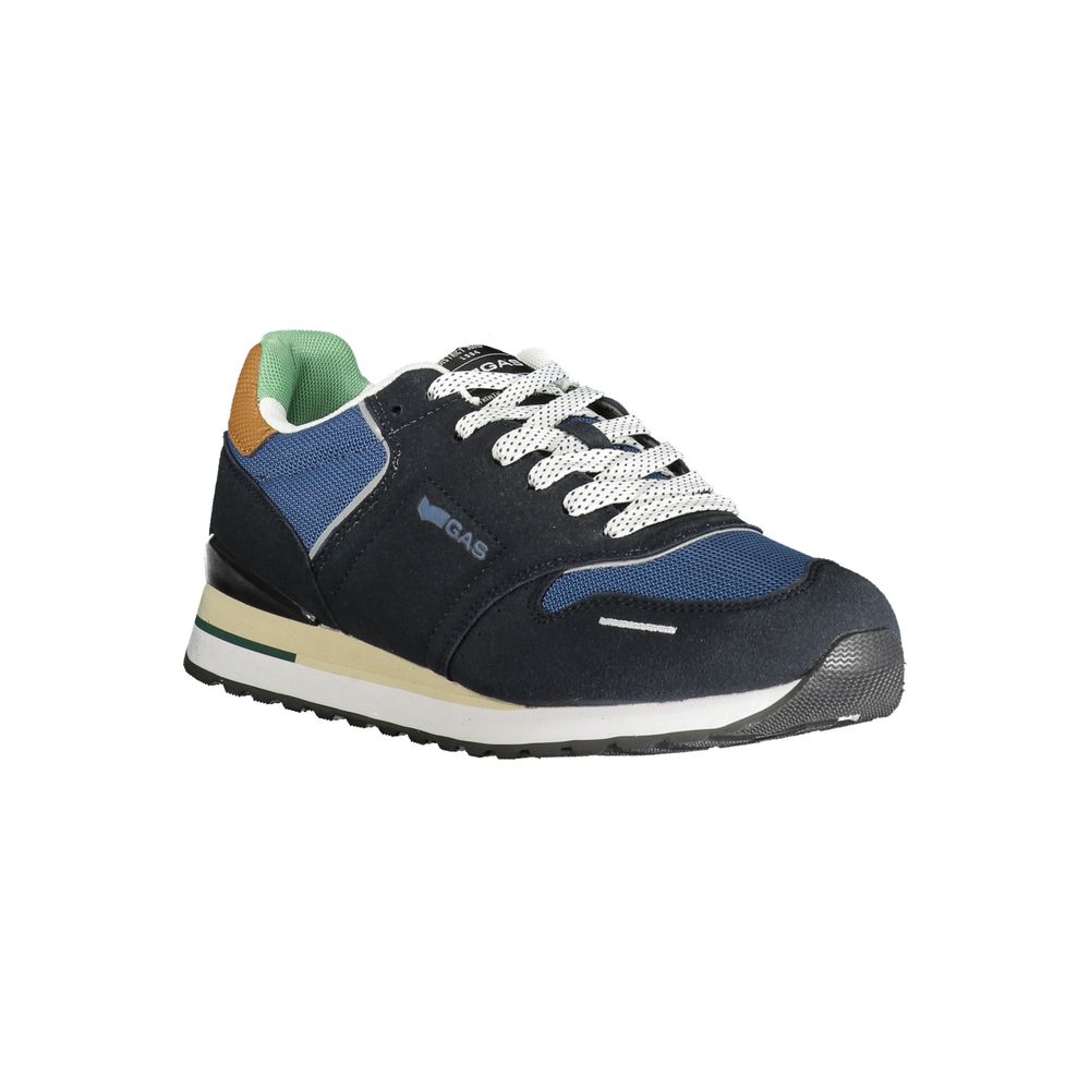 Gasblauwe polyester herensneaker