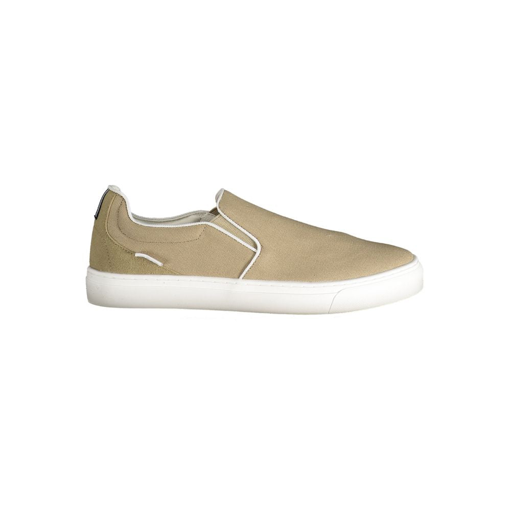 Gasbeige polyester herensneaker