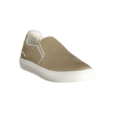 Gasbeige polyester herensneaker