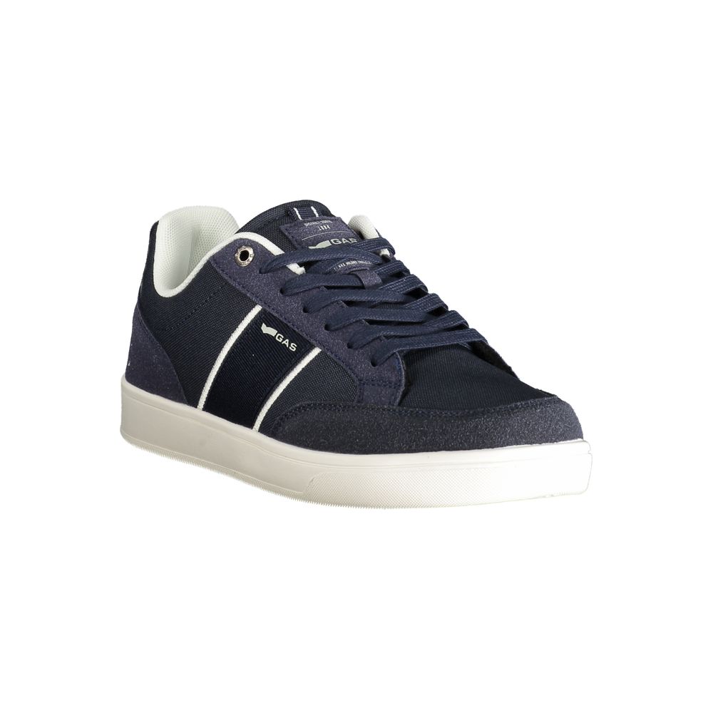 Gasblauwe polyester herensneaker
