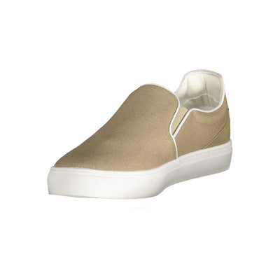 Gasbeige polyester herensneaker