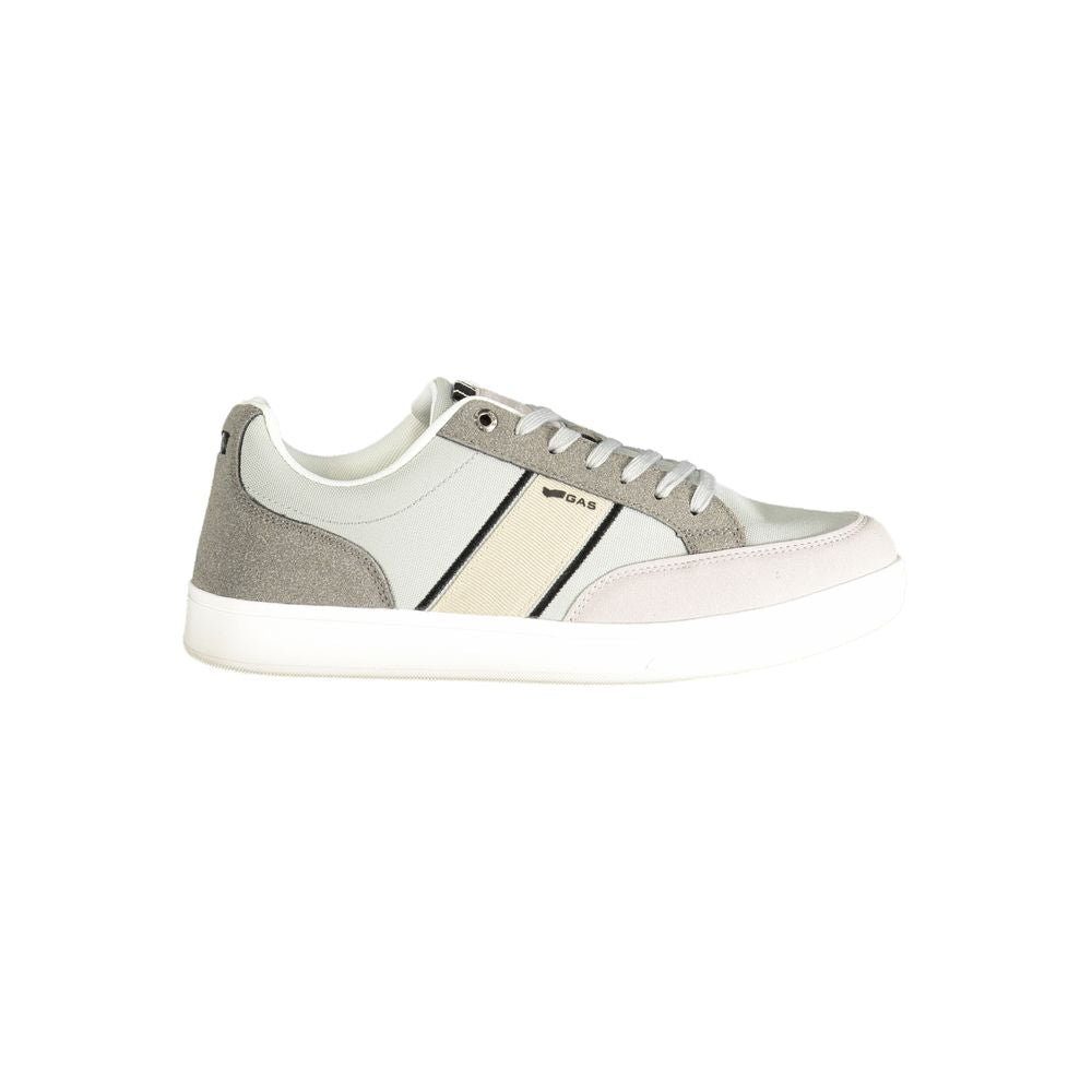 Gasgrijze polyester herensneaker