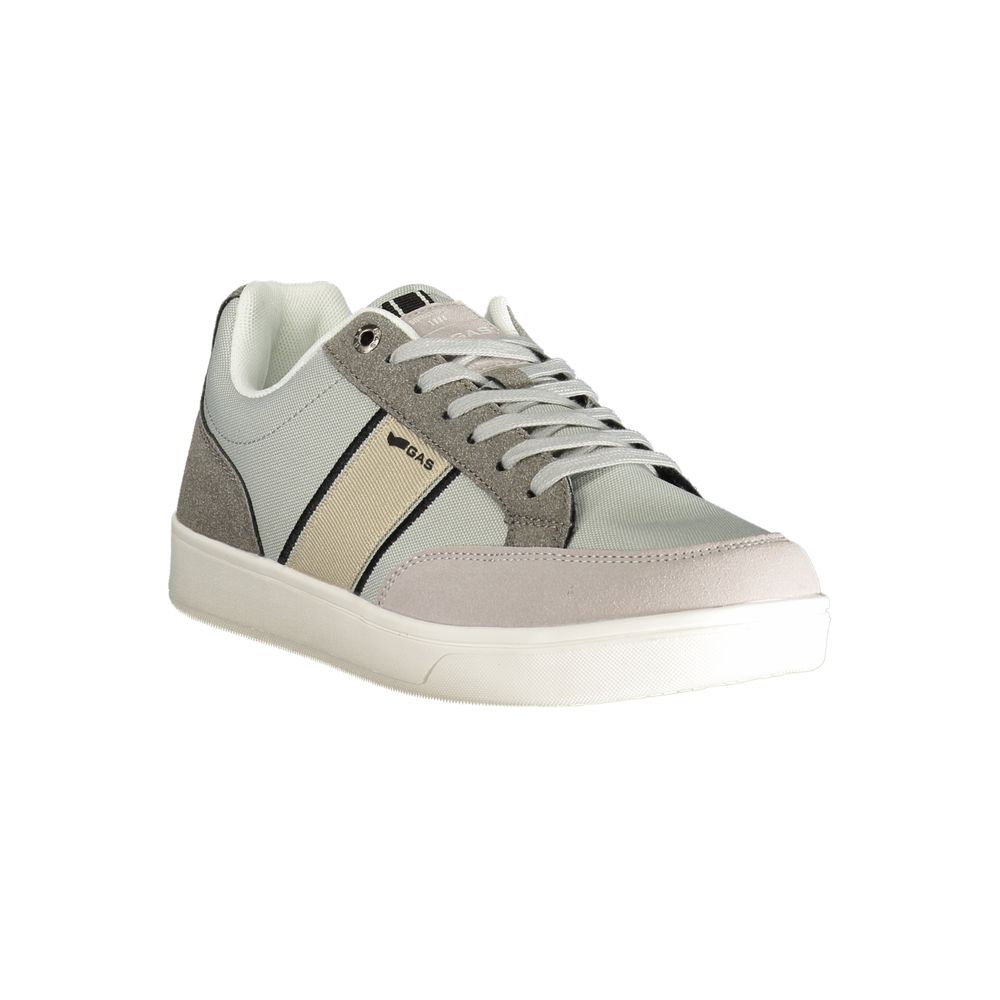 Gasgrijze polyester herensneaker