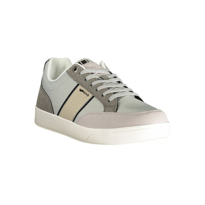 Gasgrijze polyester herensneaker