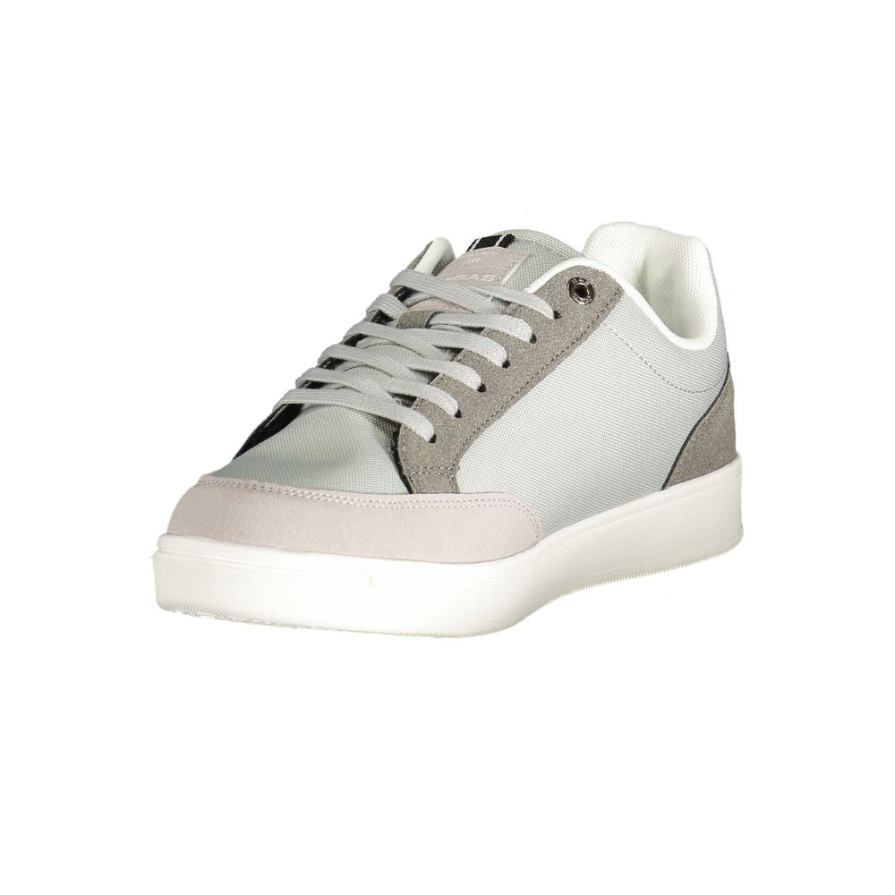 Gasgrijze polyester herensneaker