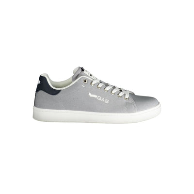 Gasgrijze polyester herensneaker