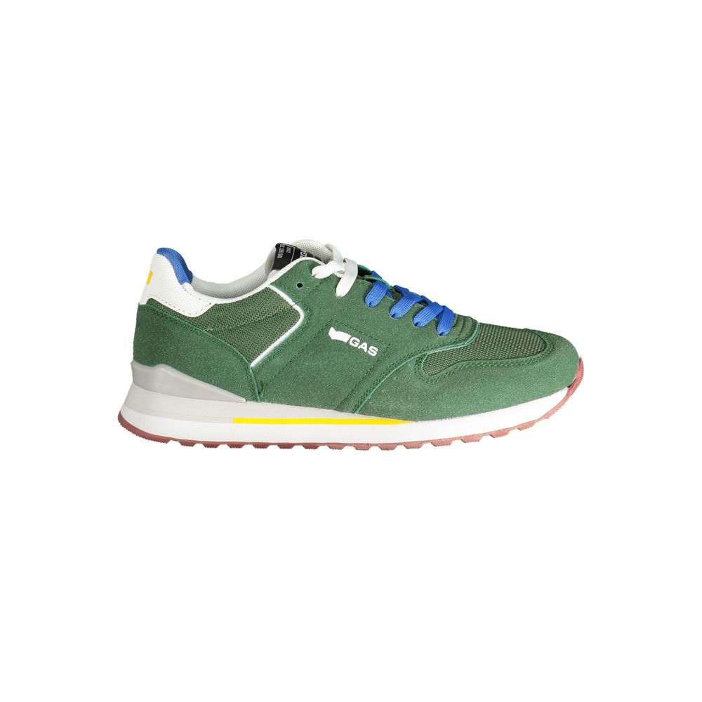 Gasgroene polyester herensneaker