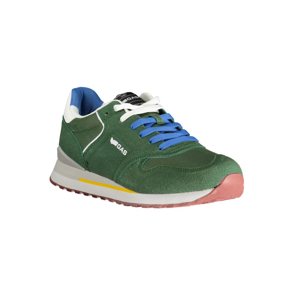 Gasgroene polyester herensneaker