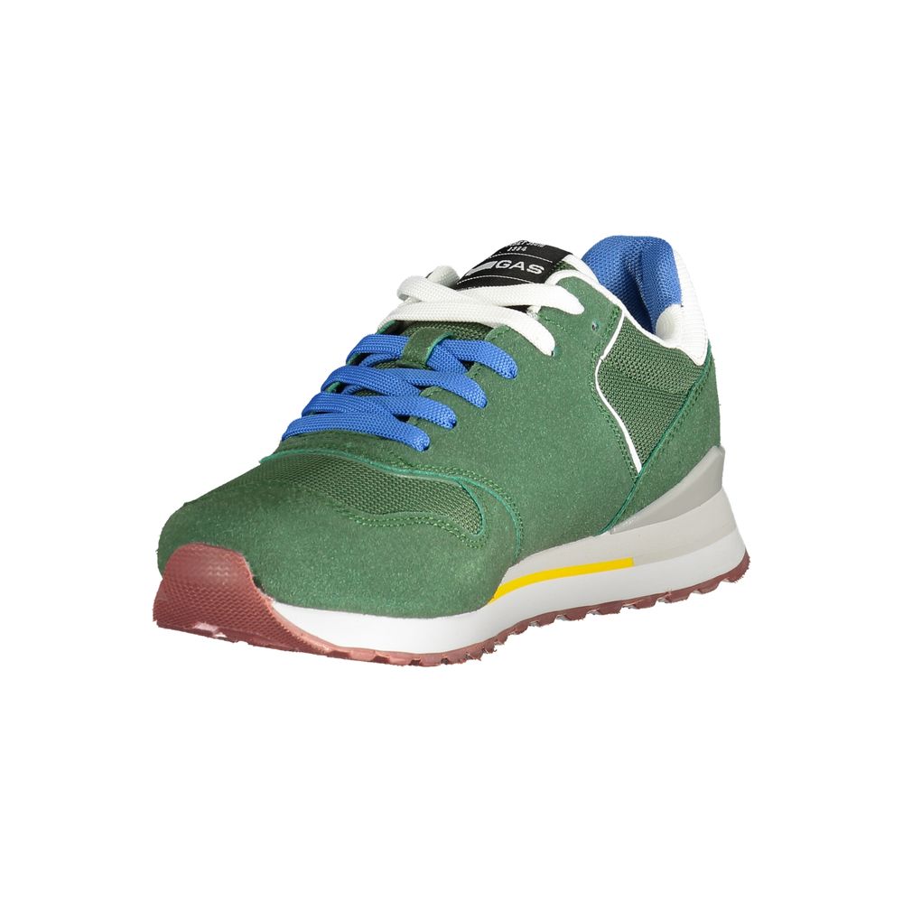 Gasgroene polyester herensneaker