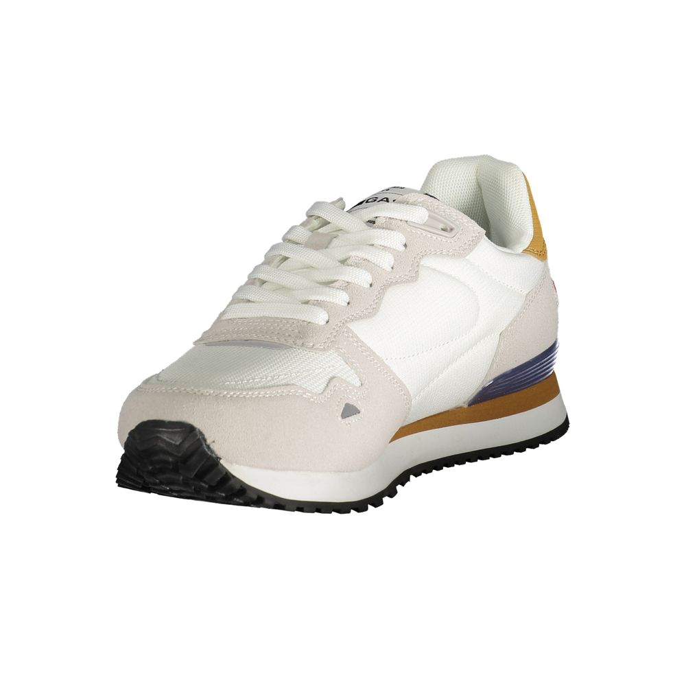 Gaswitte polyester herensneaker