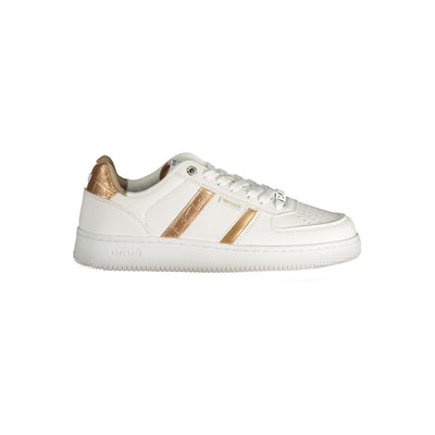 Gas "Witte polyester damessneaker met bronzen details"