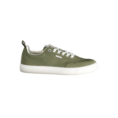 Gasgroene polyester herensneaker