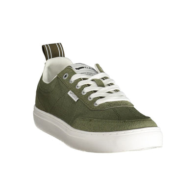Gasgroene polyester herensneaker