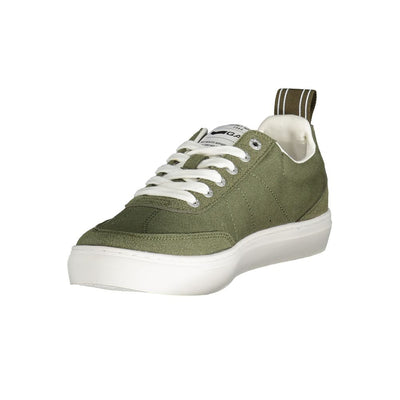 Gasgroene polyester herensneaker
